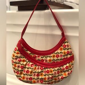 Vera Bradley Frill Collection Hotsy Totsy Hobo Bag in Folkloric pattern.